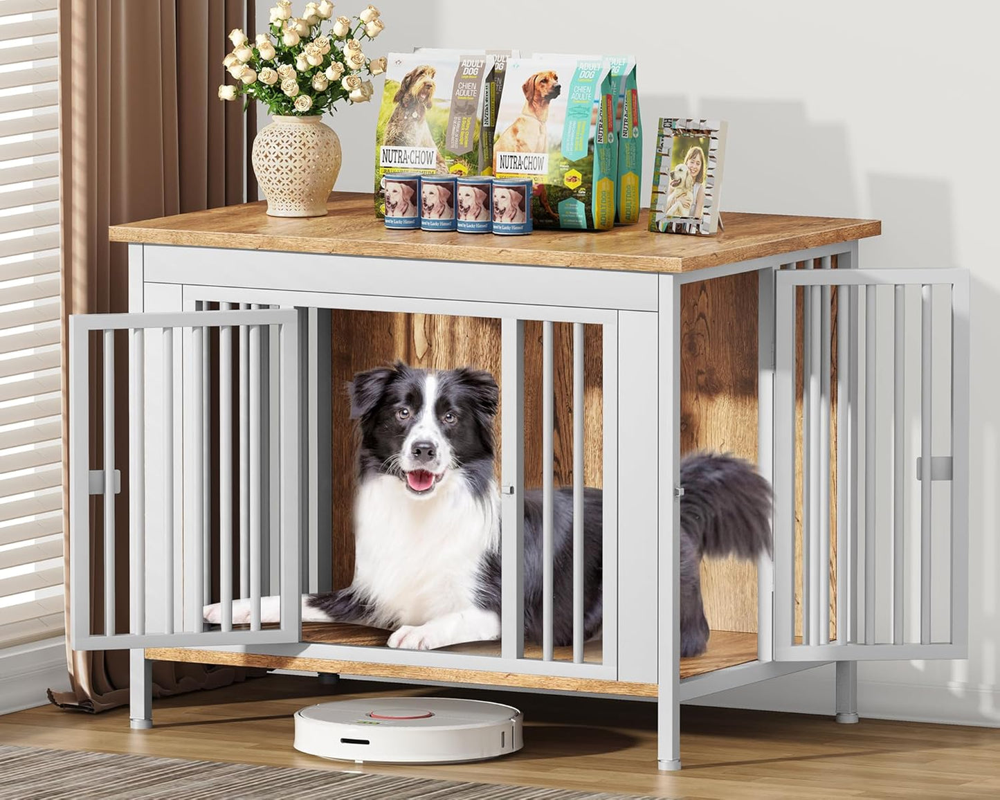Amlancher Dog Crate Furniture for Dogs,  Heavy Duty Dog Kennel Furniture