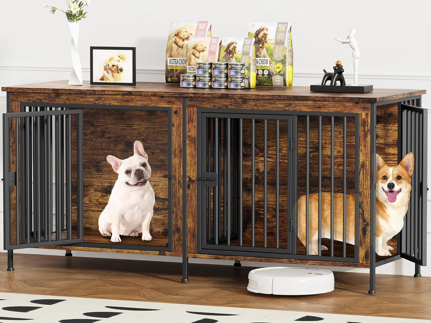 Amlancher Dog Crate Furniture for Dogs,  Heavy Duty Dog Kennel Furniture