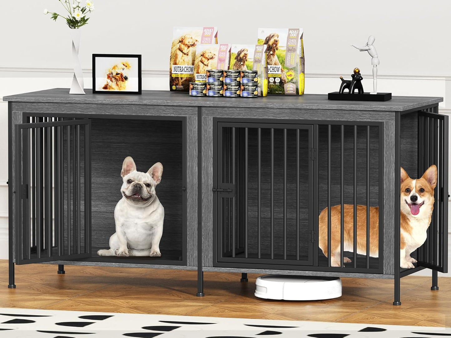 Amlancher Dog Crate Furniture for Dogs,  Heavy Duty Dog Kennel Furniture