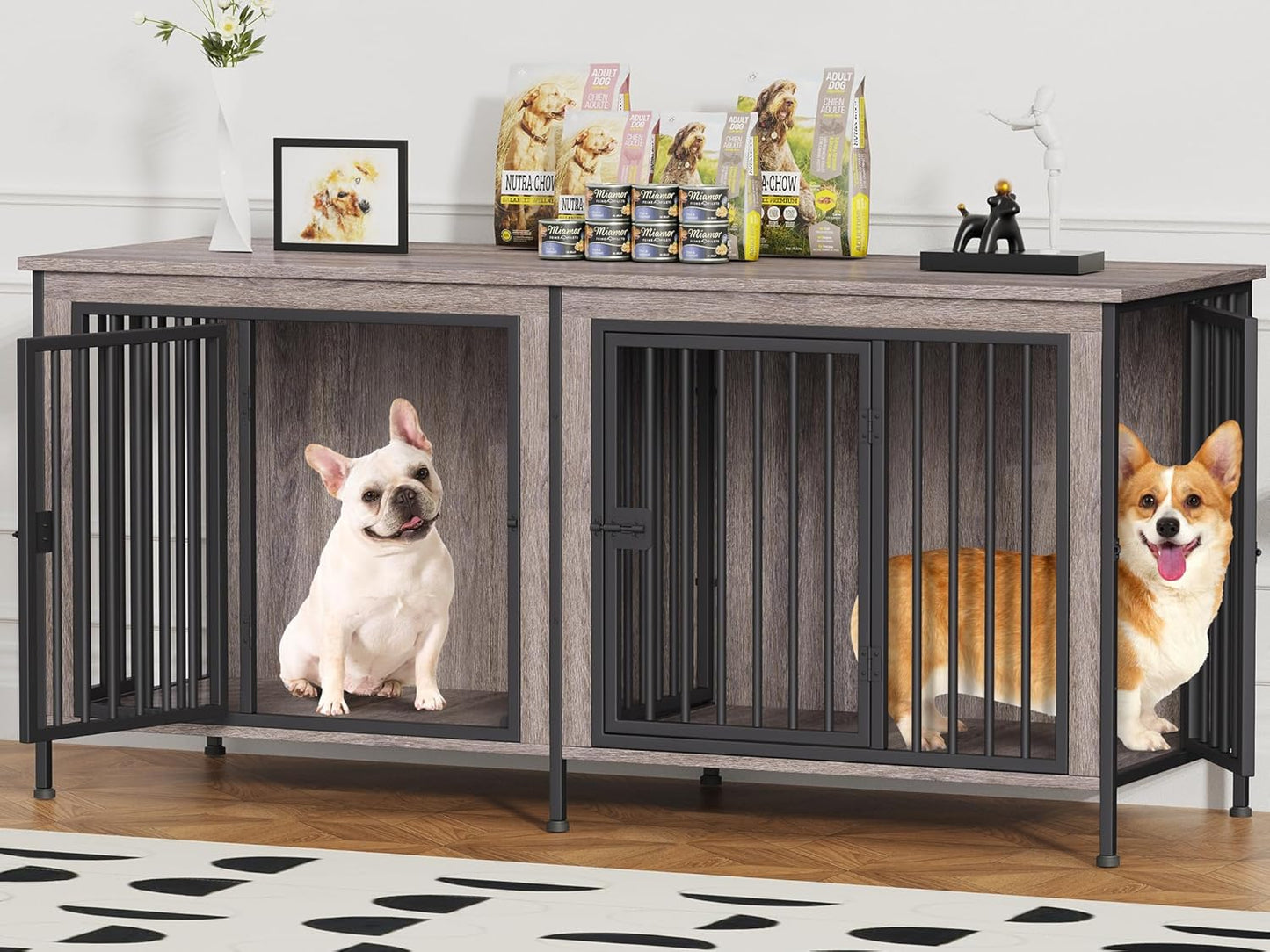 Amlancher Dog Crate Furniture for Dogs,  Heavy Duty Dog Kennel Furniture