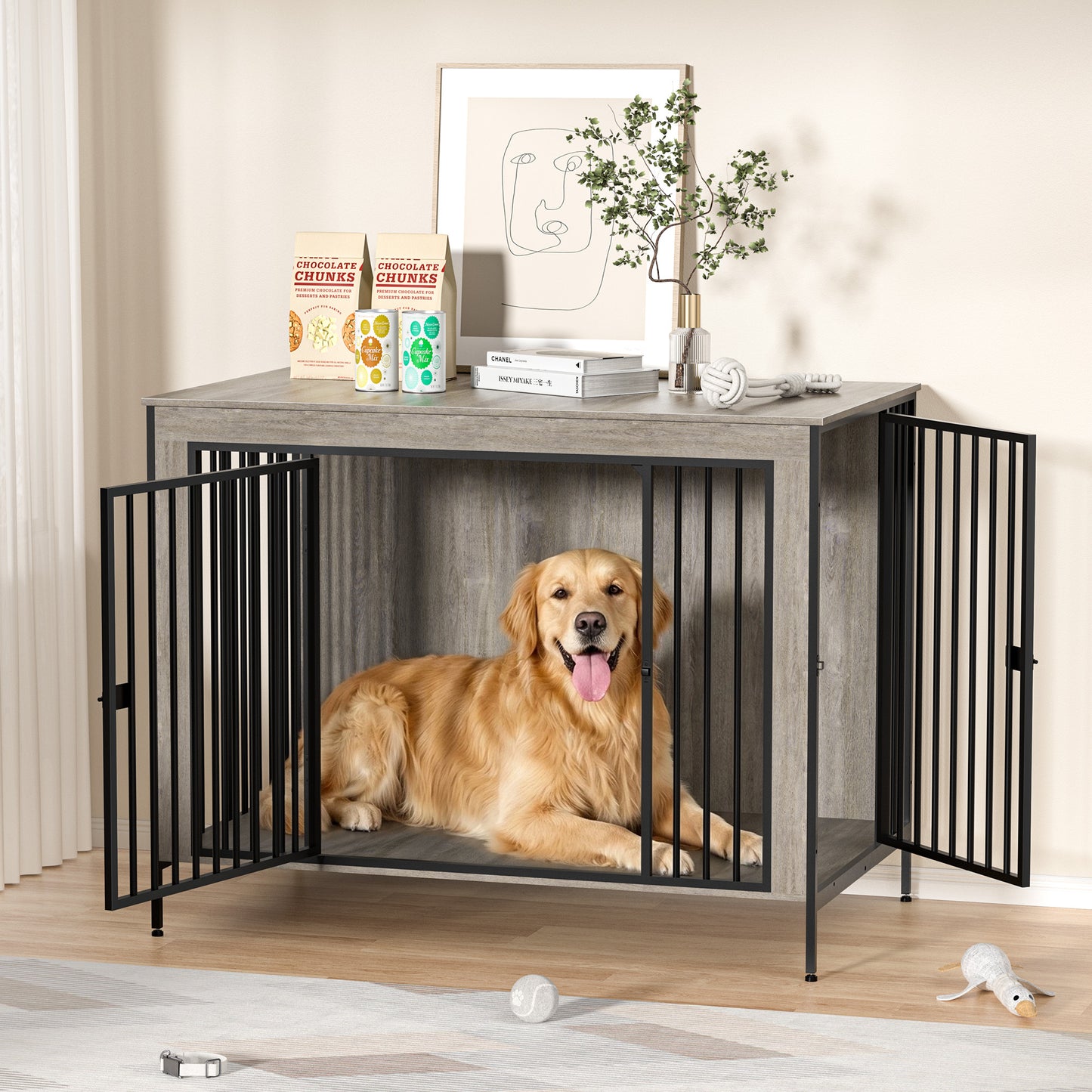 Amlancher Dog Crate Furniture for Dogs,  Heavy Duty Dog Kennel Furniture