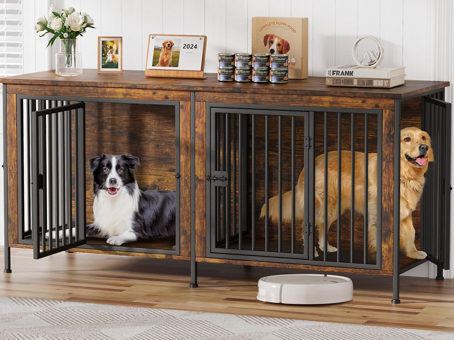 Amlancher Dog Crate Furniture for Dogs,  Heavy Duty Dog Kennel Furniture