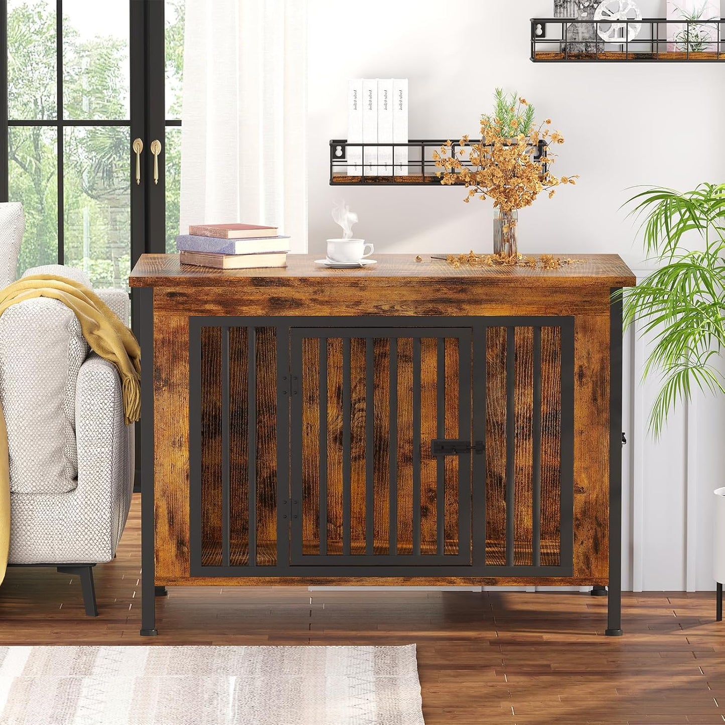 Amlancher Dog Crate Furniture for Dogs,  Heavy Duty Dog Kennel Furniture