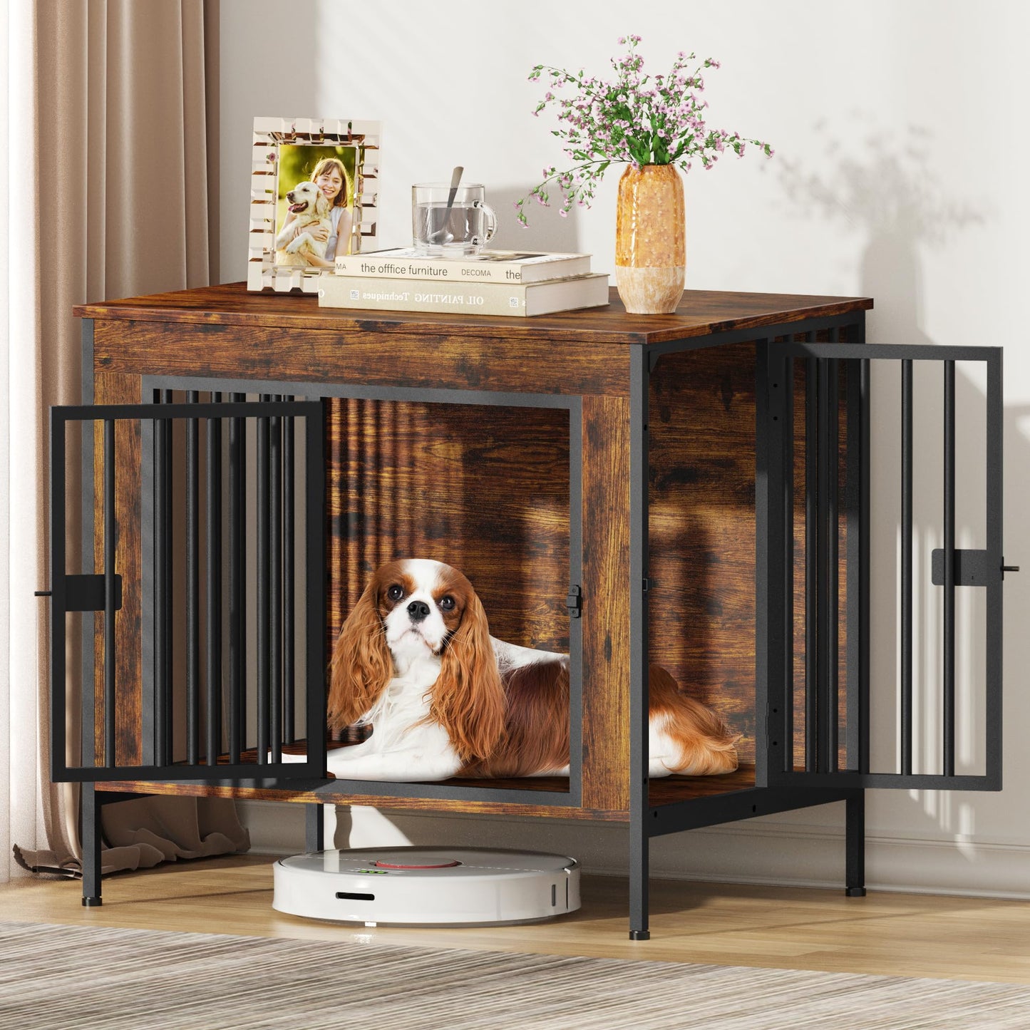 Amlancher Dog Crate Furniture for Dogs,  Heavy Duty Dog Kennel Furniture
