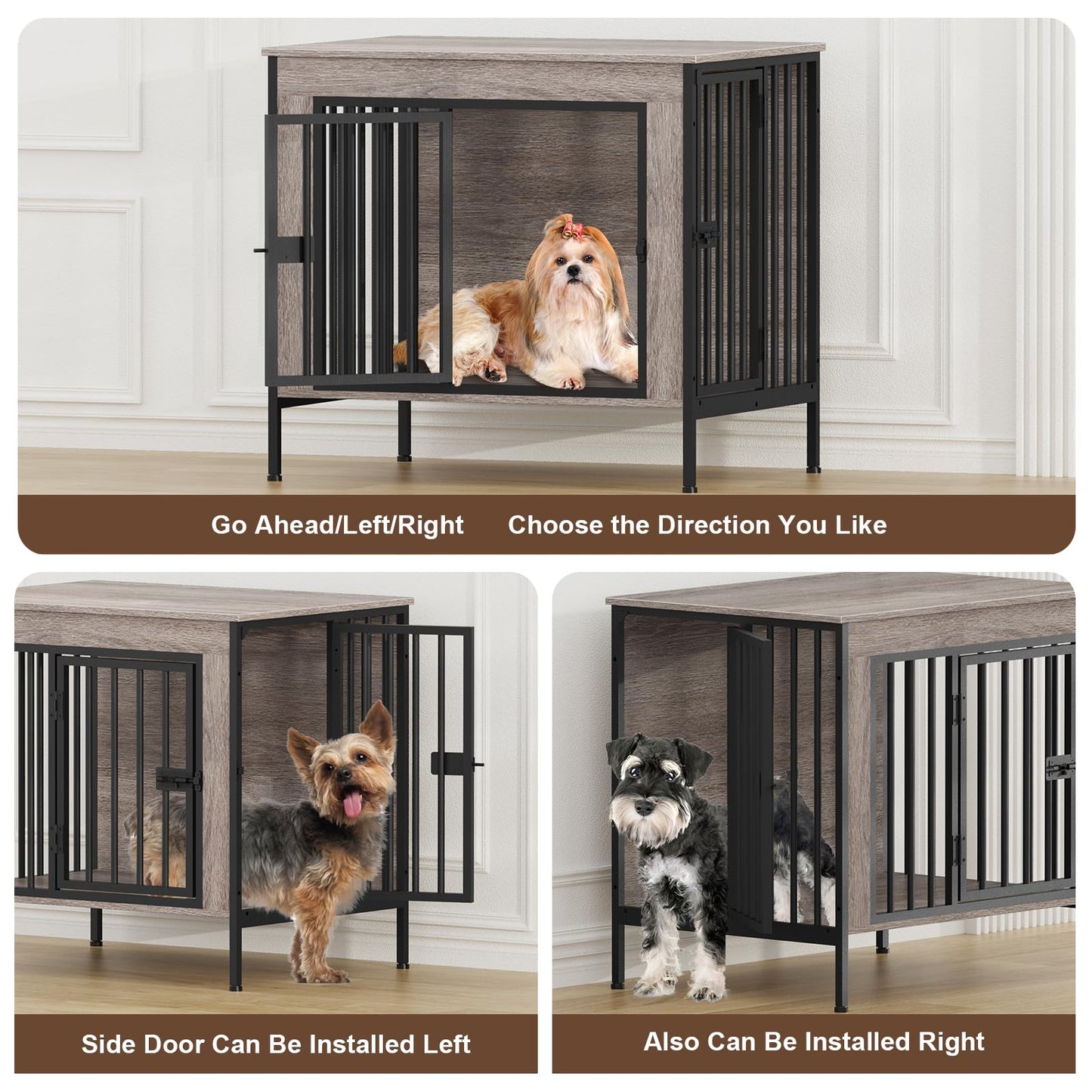 Amlancher Dog Crate Furniture for Dogs,  Heavy Duty Dog Kennel Furniture