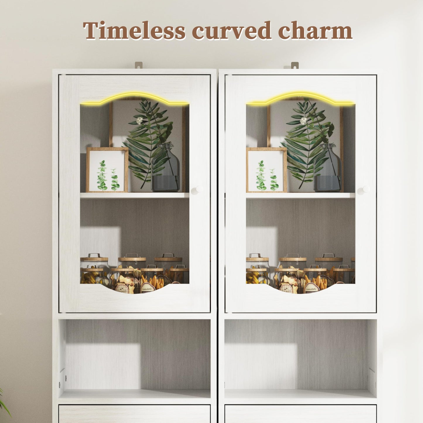 Amlancher 66.4in Tall Narrow Bathroom Storage Cabinet, Linen Tower with Door and Drawers for Small Spaces