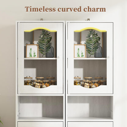 Amlancher 66.4in Tall Narrow Bathroom Storage Cabinet, Linen Tower with Door and Drawers for Small Spaces